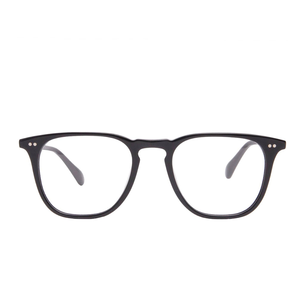 Maxwell Square Glasses | Black & Clear Blue Light Technology