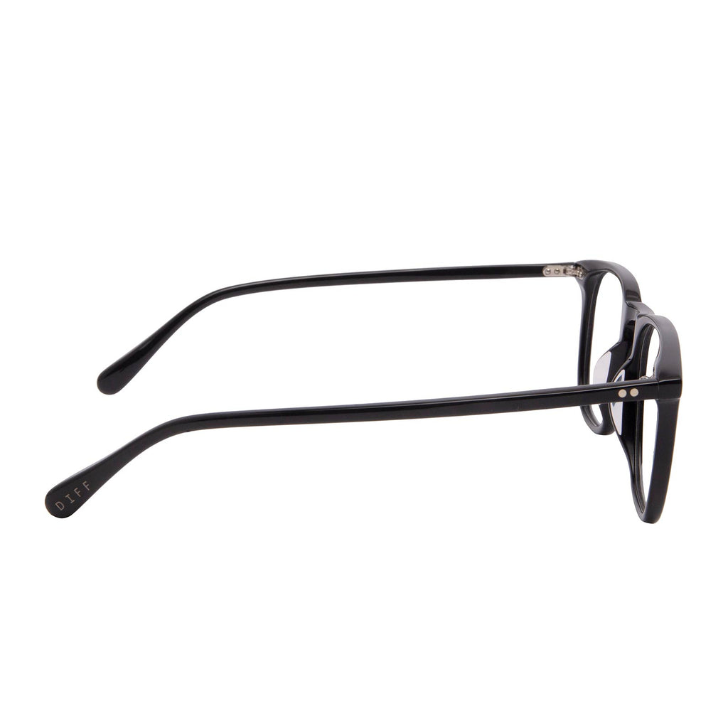 Maxwell Square Glasses | Black & Clear Blue Light Technology