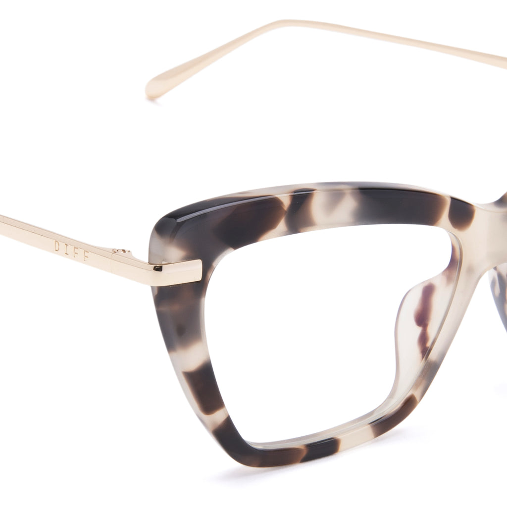 Mila Cateye Glasses, Brown Sugar & Clear
