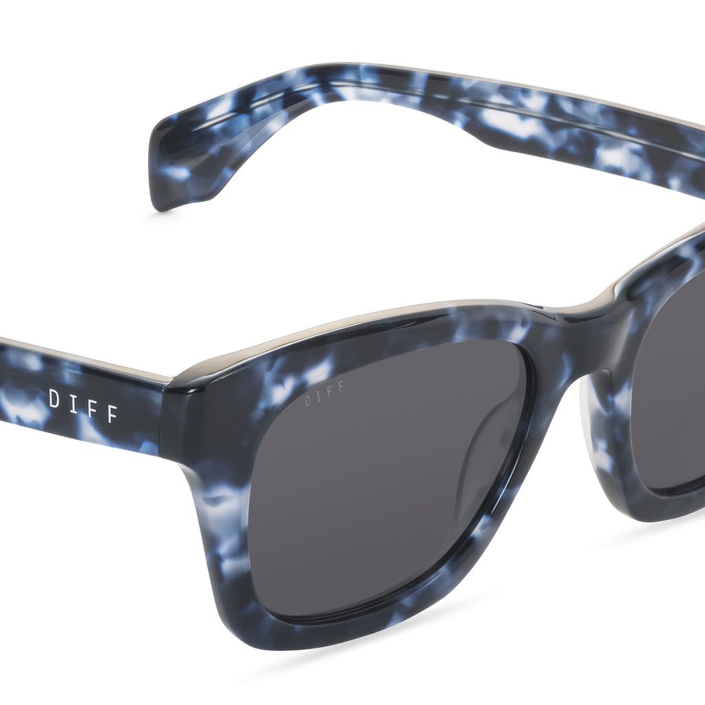 Dean Eyewear Sunglasses DIFF Midnight & Lenses Square Marble | Grey Polarized |