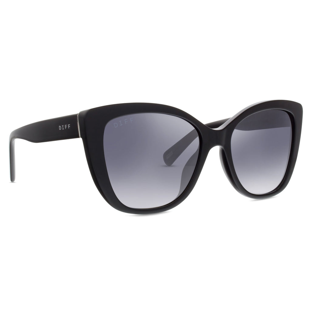 Ruby Cat Eye Sunglasses | Black Frames & Grey Gradient  display picture 3