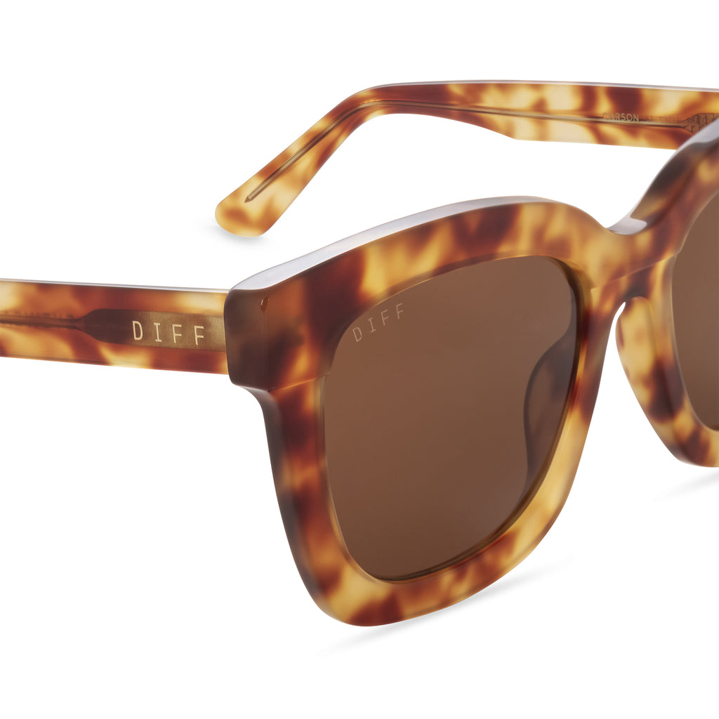 Carson Square Sunglasses Solstice Tortoise & Brown Lenses DIFF Eyewear