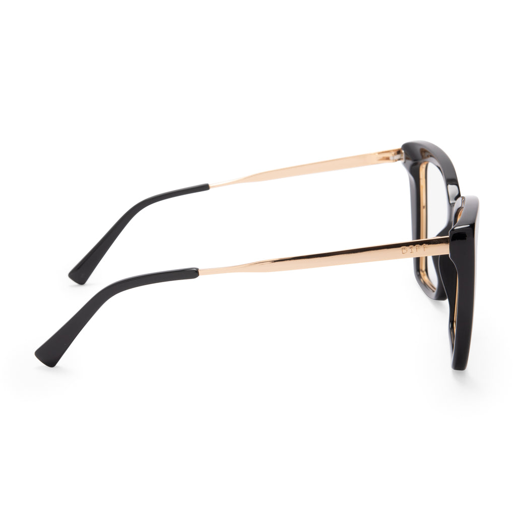 Becky IV Cat Eye Glasses | Black & Clear Blue Light  display picture 3