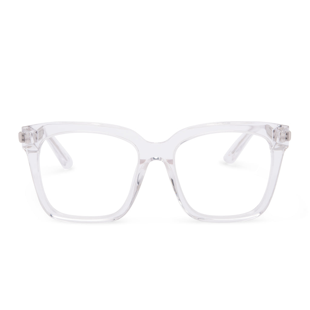 Bella Square Glasses | Crystal & Blue Light Technology | DIFF Eyewear