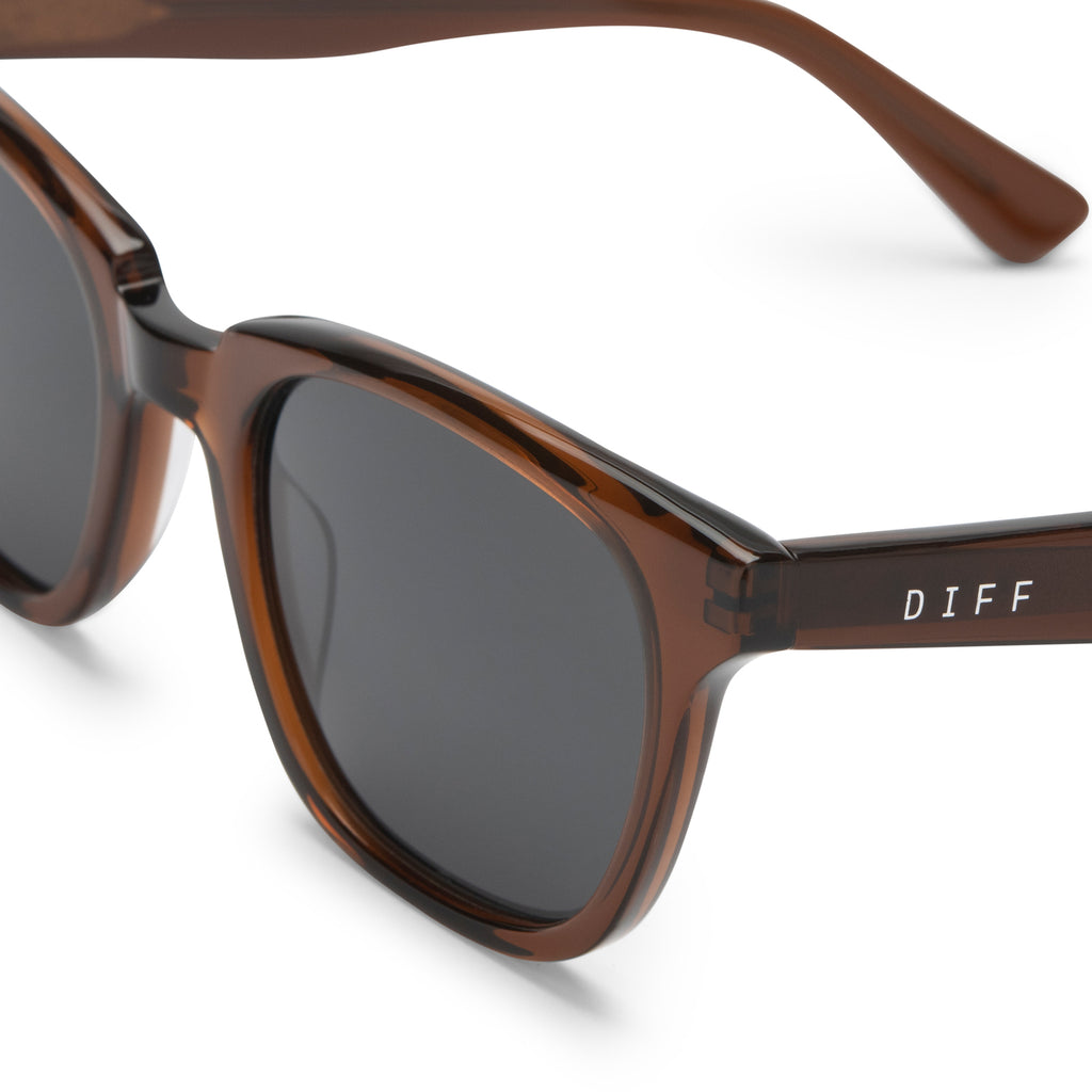 Colton Square Sunglasses | Whiskey & Grey Polarized Lenses  display picture 1