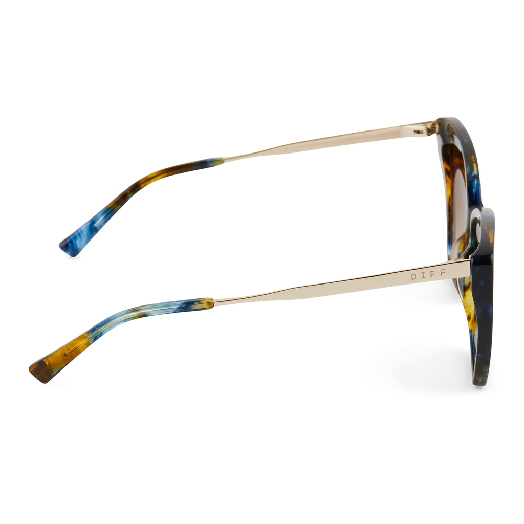 Becky II Cateye Sunglasses Glacial Tort & Brown Gradient DIFF Eyewear