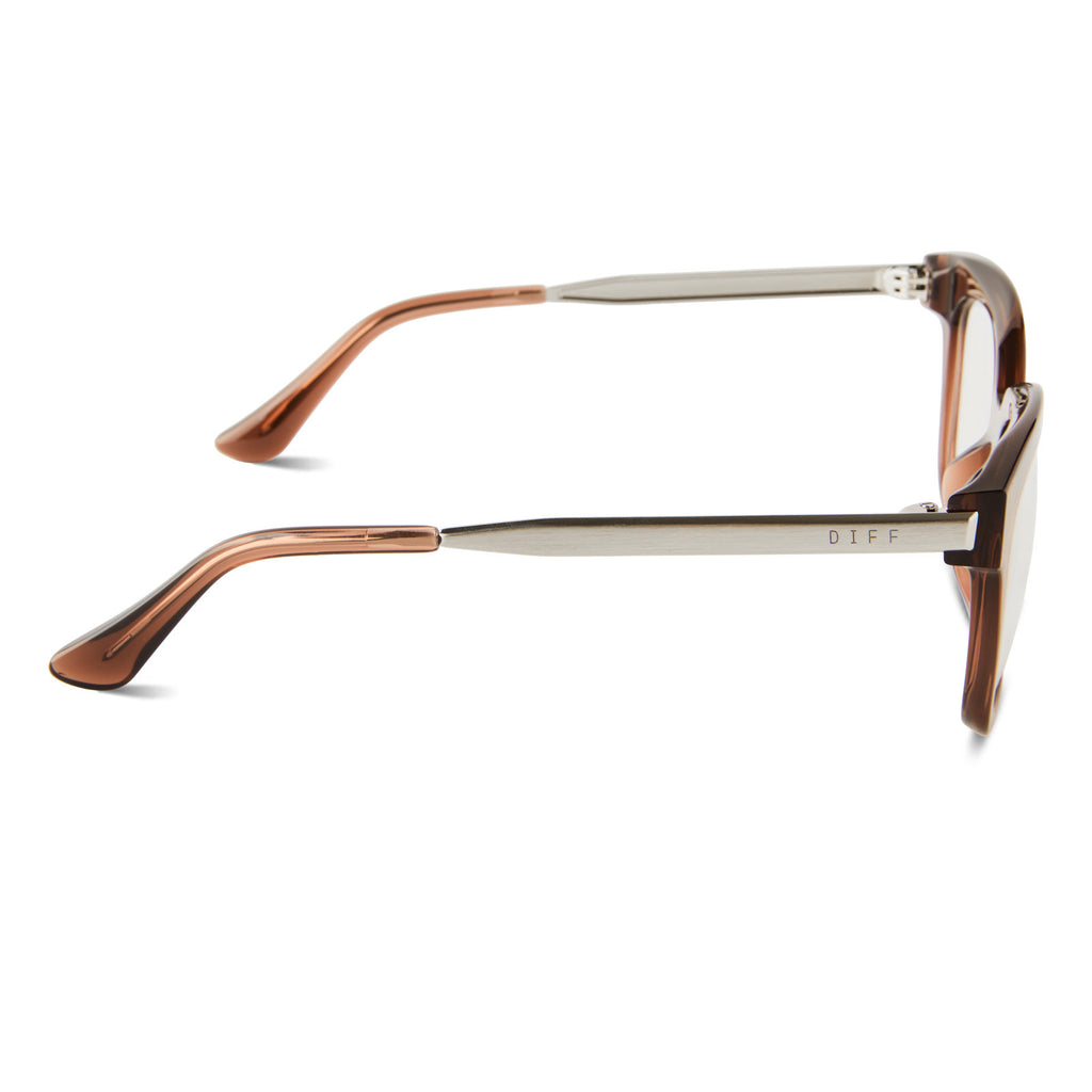 Bella XS Square Glasses Deep Amber & Clear DIFF Eyewear