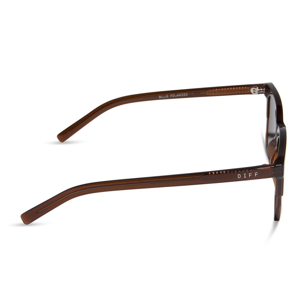Billie Square Sunglasses | Brown & Grey Polarized Lenses  display picture 1
