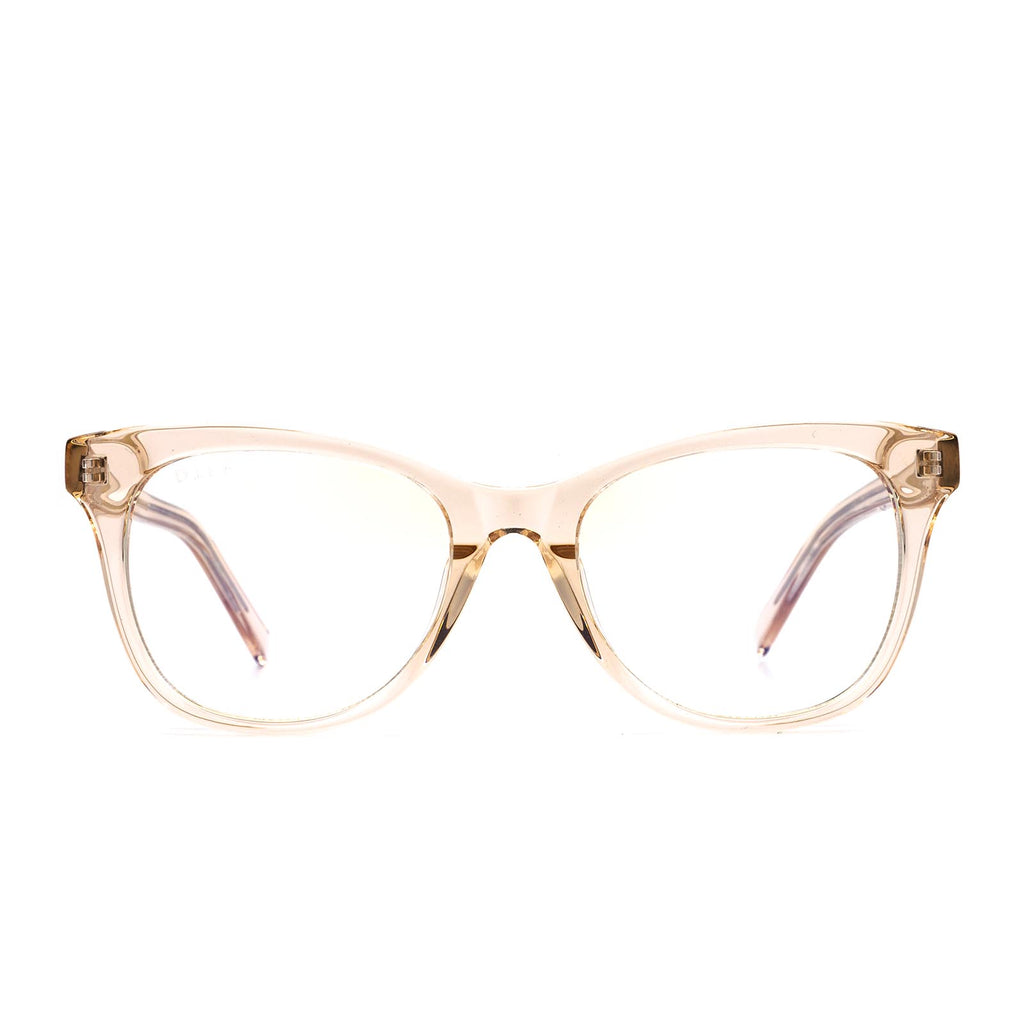 Carina Cat Eye Glasses | Blush Crystal | Diff Eyewear display picture 2