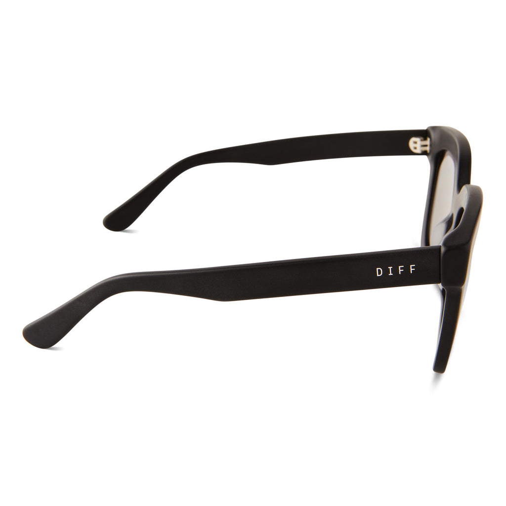 Carson Square Sunglasses, Matte Black & Silver Mirror Polarized