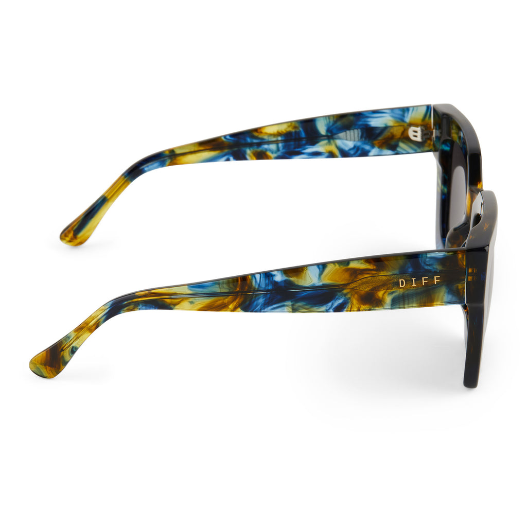 Dani Square Sunglasses Glacial Tort & Grey DIFF Eyewear