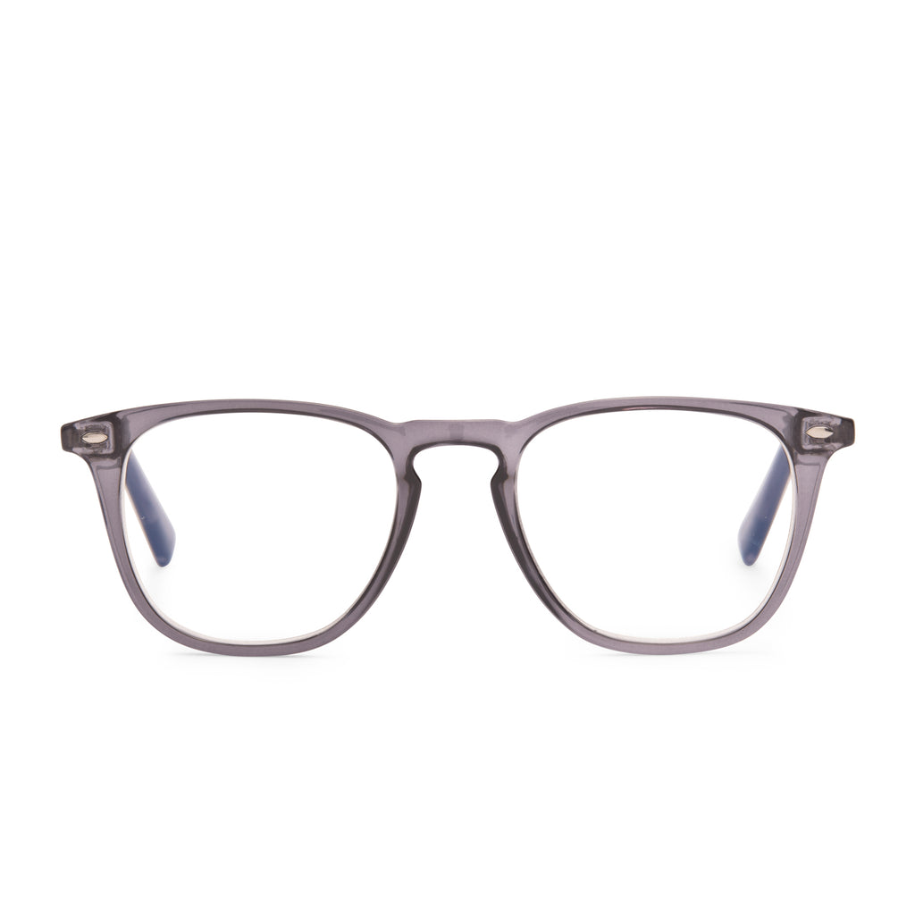 Griffin Square Glasses Smoke & Blue Light DIFF Eyewear