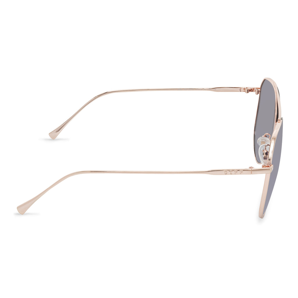 Jane Aviator Sunglasses Gold & Grey Mirror DIFF Eyewear