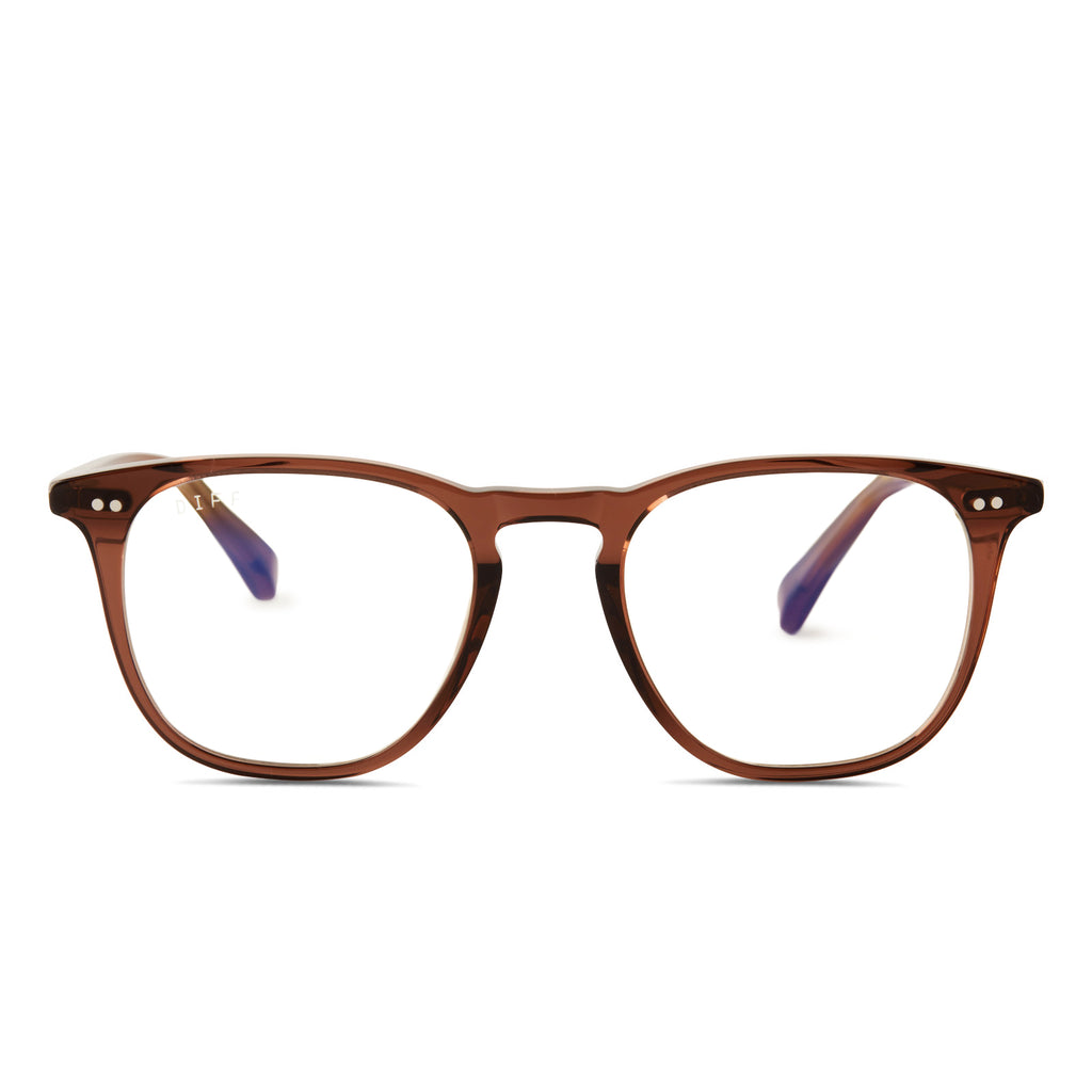 Maxwell Square Prescription Glasses Deep Amber Diff Eyewear
