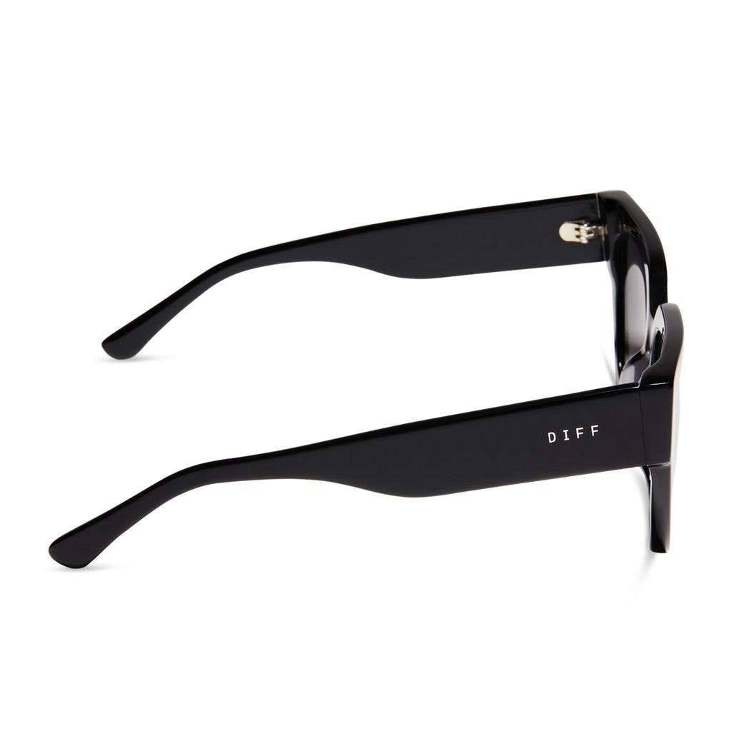 Remi II Square Sunglasses, Black & Grey Polarized