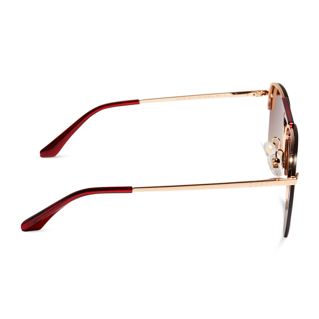 Tahoe Aviator Sunglasses Gold & Brown Gradient DIFF Eyewear