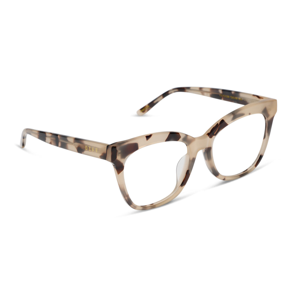 DIFF Eyewear Vanessa Sunglasses Cream Tortoise Oversized Square Frame Brown‎ Hazel Square Sunglasses | Maple Tortoise & Brown Gradient  main image 4