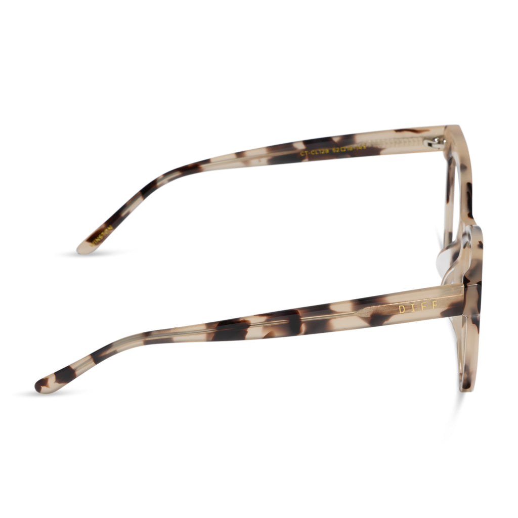 Winston Square Glasses | Cream Tortoise & Blue Light  display picture 2
