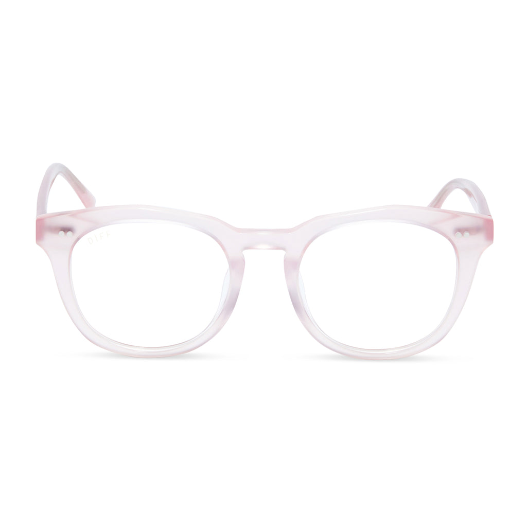 Weston Square Glasses Rose Tea Pink & Clear DIFF Eyewear