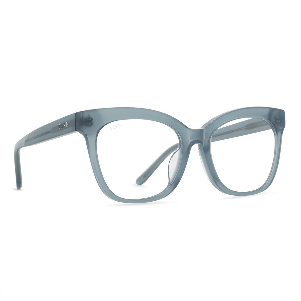 Winston Cateye Glasses Colombia Blue Crystal & Blue Light Diff Eyewear