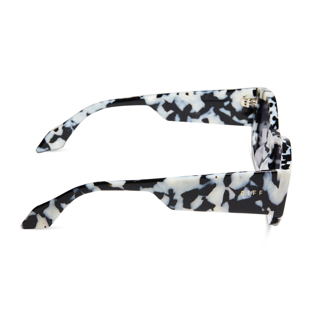 Zoe Oval Sunglasses Rich Hide & Grey DIFF Eyewear