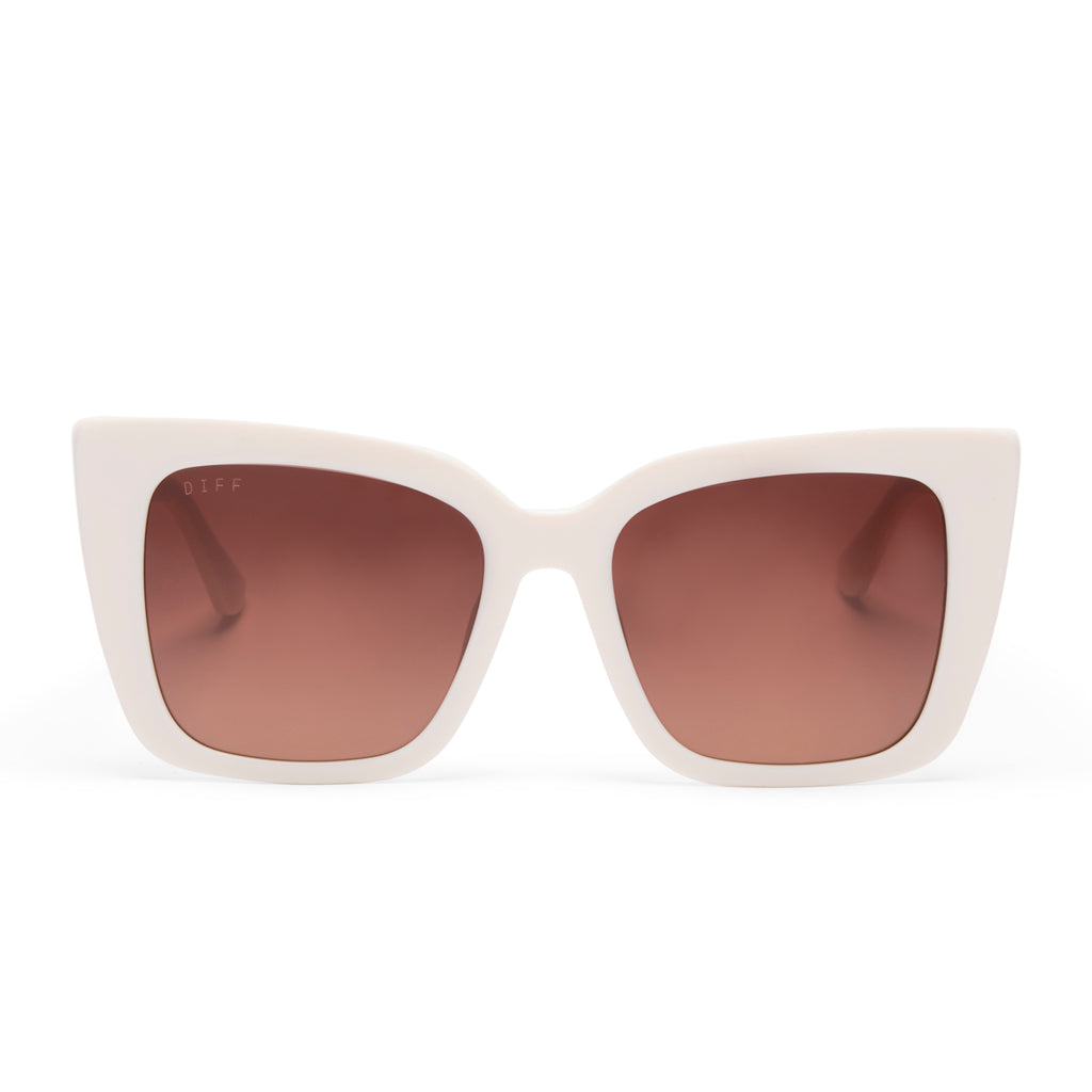 LIZZY IVORY + BROWN GRADIENT SUNGLASSES DIFF Eyewear