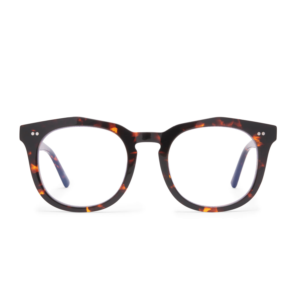 Weston Round Glasses DARK Tortoise & Blue Light Technology DIFF Eyewear