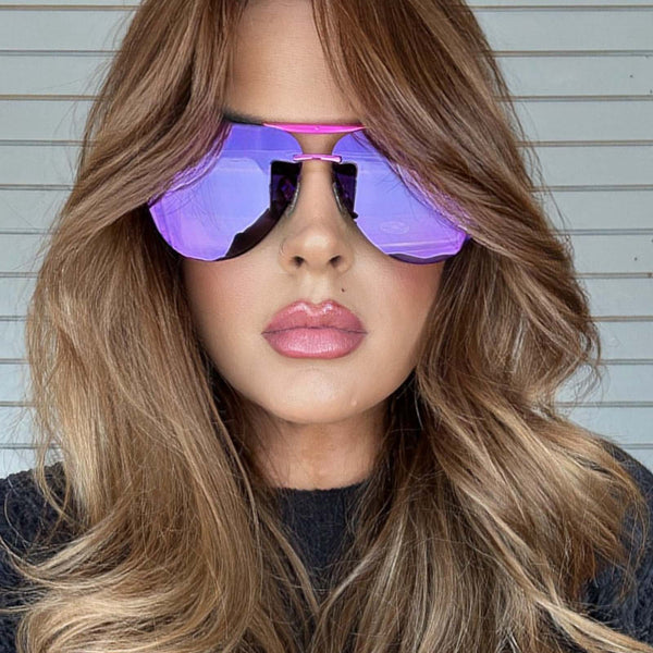 tahoe - pink rush metallic + pink rush mirror sunglasses 7