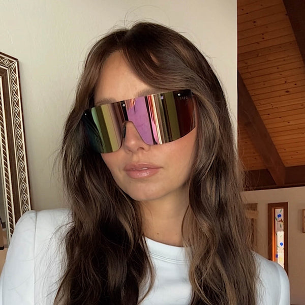 grandslam - gold + sherbert rainbow mirror + polarized sunglasses 7