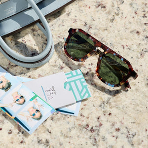 Diff Eyewear ~ SIMS ~ Polarized Jena Sims Navigator Sunglasses | Black & Grey Gradient  main image 4