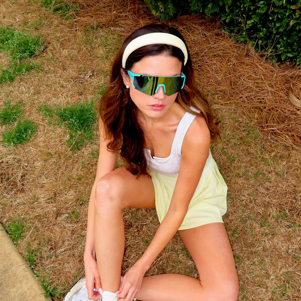 heat - turquoise + turquoise ice mirror + polarized sunglasses 1