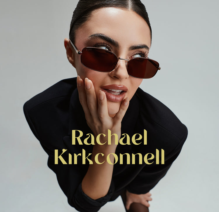 Rachael Kirkconnell x DIFF Eyewear collection banner