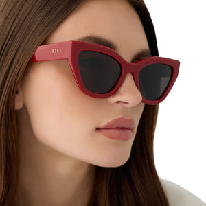 Devil Wears Prada Emily Cateye Sunglasses | Red & Grey  display picture 1