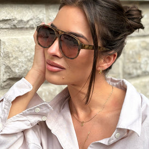 Jessie James Decker Nash Sunglasses | Walnut Tort & Brown | DIFF