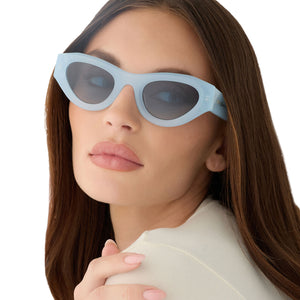 For Love & Lemons Lucy Sunglasses | Pastel Blue & Blue | DIFF Eyewear