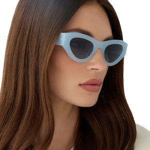 For Love & Lemons Lucy Sunglasses | Pastel Blue & Blue | DIFF Eyewear