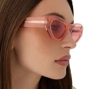 For Love & Lemons Lucy Sunglasses | Pastel Pink & Rose  display picture 2