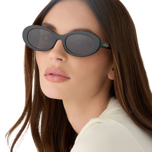 For Love & Lemons Sabrina Sunglasses | Black & Grey | DIFF Eyewear