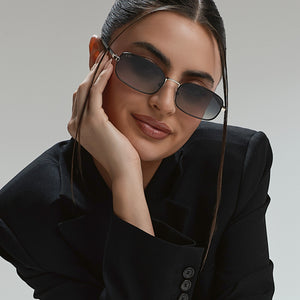 Rachael Kirkconnell Trinity Sunglasses | Black & Grey | DIFF Eyewear