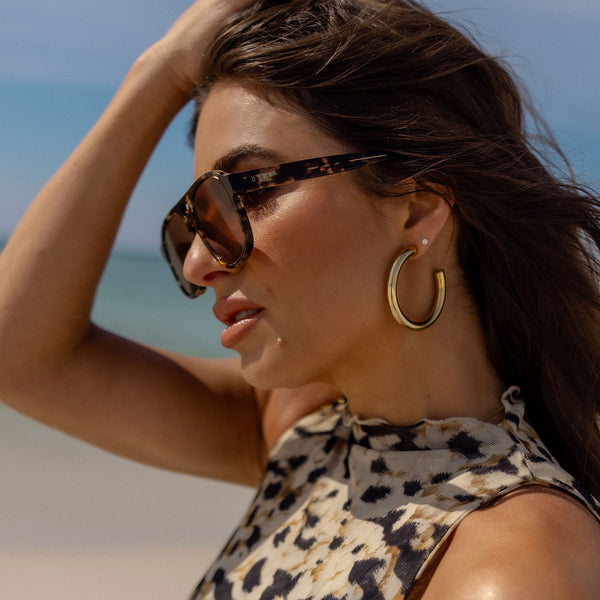 jessie james decker - nash + espresso tortoise + brown sunglasses 1