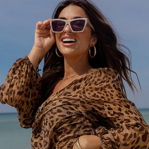 Jessie James Decker Vivi Sunglasses | Almond & Brown | DIFF Eyewear