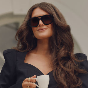 Caitlin Covington Collins Sunglasses | Black & Brown | DIFF Eyewear