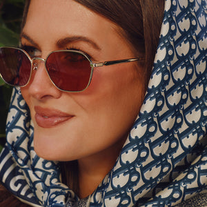 Caitlin Covington Kennedy Sunglasses | Gold & Dusk | DIFF Eyewear