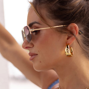 ディディ Jessie James Decker Destiny Sunglasses | Gold & Brown | DIFF Eyewear