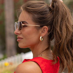Jessie James Decker Destiny Sunglasses | Gold & Dusk | DIFF Eyewear