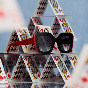 Alice In Wonderland Queen Of Hearts Sunglasses | Black & Grey