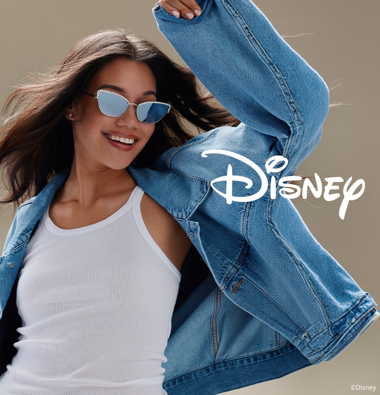 disney alice in wonderland collection banner featuring the alice sunglasses