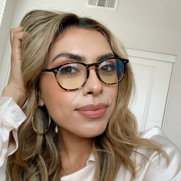 jaxson - amber tortoise + blue light technology clear glasses 5