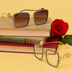 Disney Princess Belle 2.0 Glasses | Gold & Blue | DIFF Eyewear