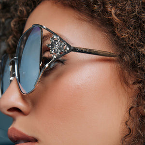 Frozen Elsa Sunglasses | Silver & Ice Blue | DIFF Eyewear